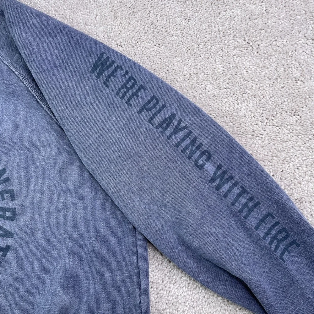 Outerknown Sweatshirt Mens Small Blue Sur‎ Hemp Organic Cotton French Terry